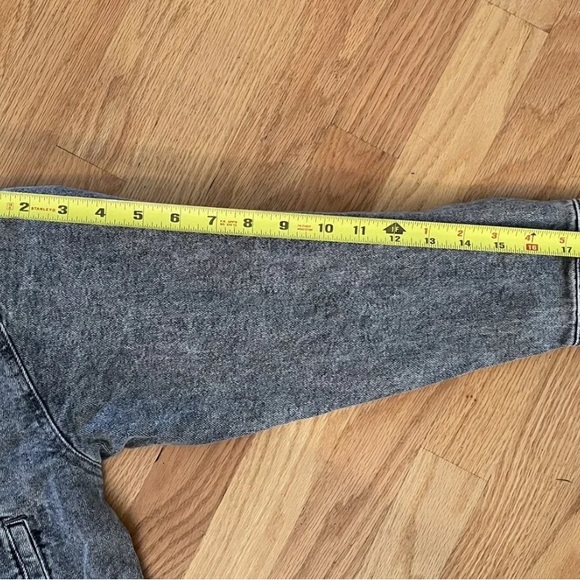 Wild Fable Cropped Denim Jean Jacket- Stone Washed Size S NEW - Picture 5 of 9